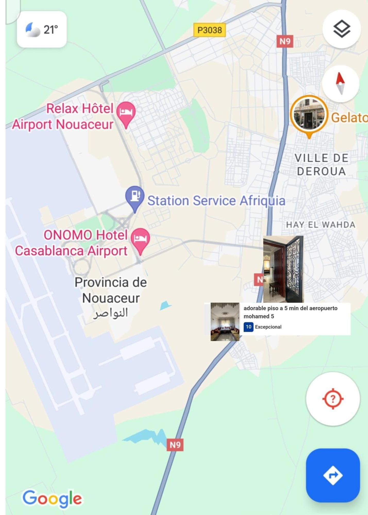 Comodo Apartamento A 8 Min Del Aeropuerto De Casablanca,Wifi Ultra Rapido Y Parking Gratis Derroua Extérieur photo